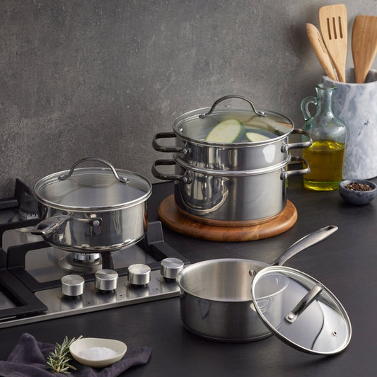Mckinnon S/S Cookset W Lids - 4Pc