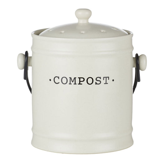 Davis & Waddell Darley Compost Bin 3.5l Cream 22x18.5x24.8cm
