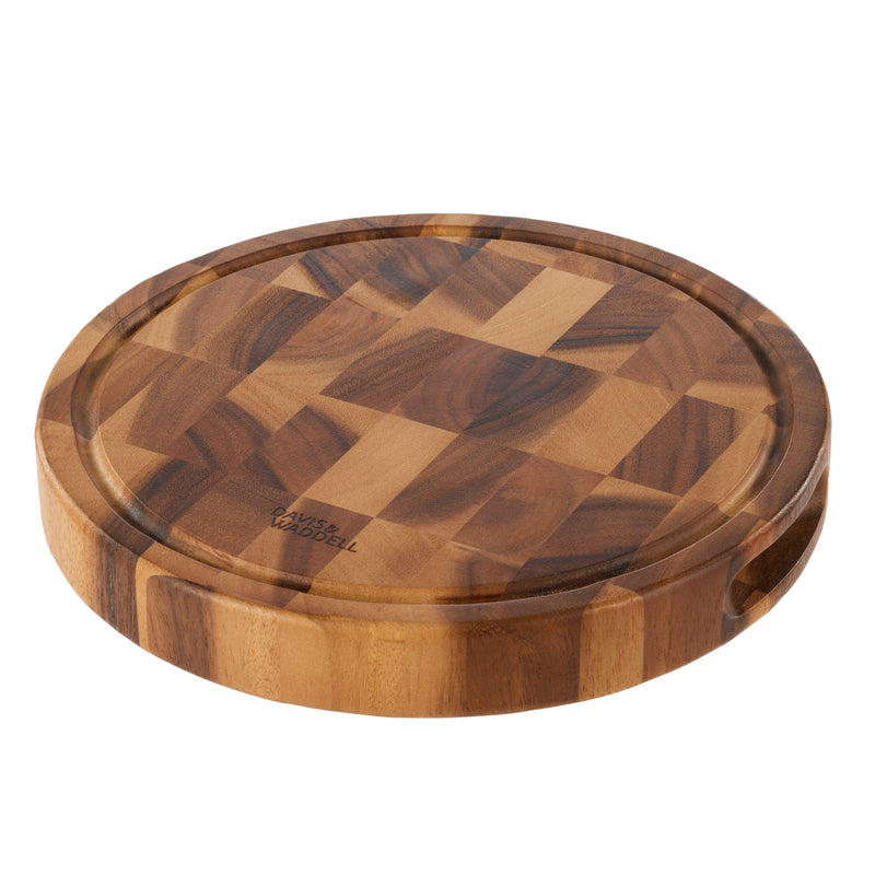 Davis & Waddell Round Acacia End Grain Cutting Board 30X4Cm