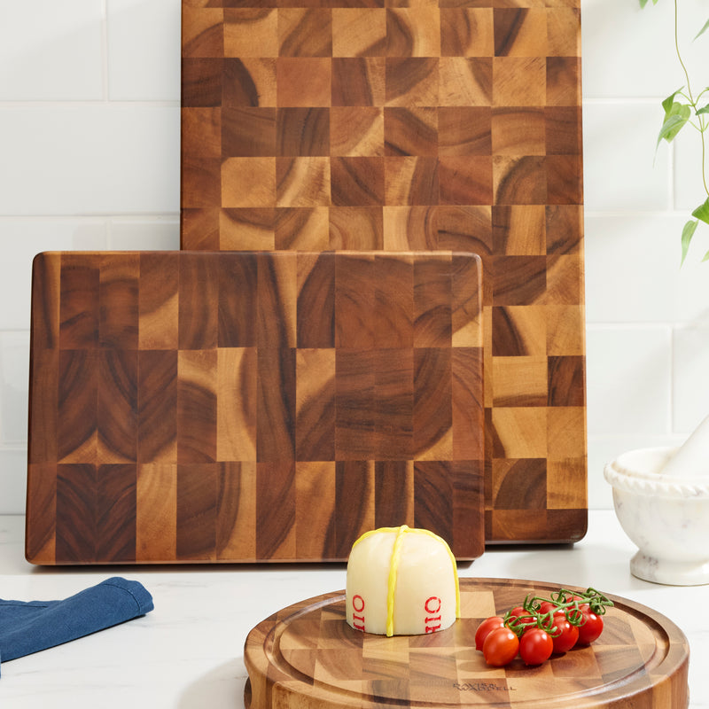 Davis & Waddell Round Acacia End Grain Cutting Board 30X4Cm