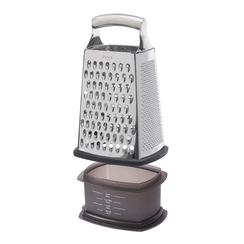 Svna Box Grater With Storage - Stainless Steel  26 X 16 X 13Cm