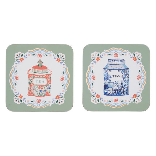 Uw Tea Tins Coaster Set Of 4