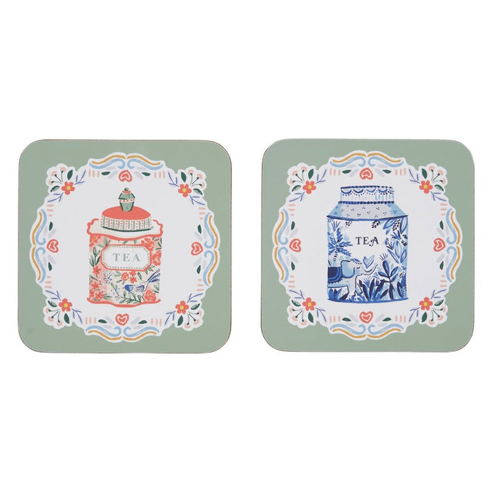 Uw Tea Tins Coaster Set Of 4