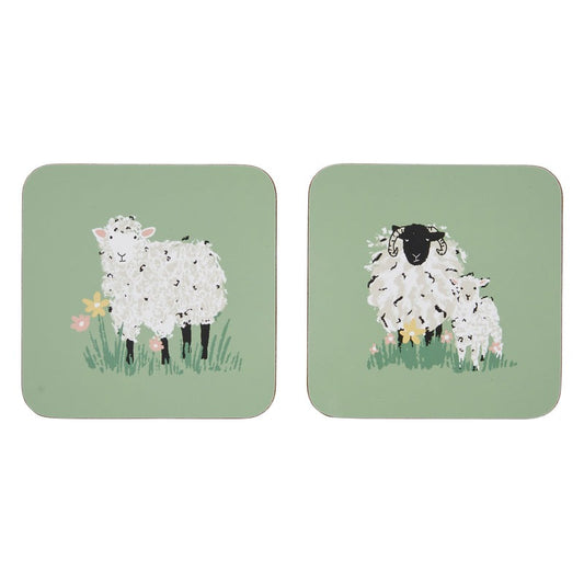 Uw Woolly Sheep Coaster Set Of 4