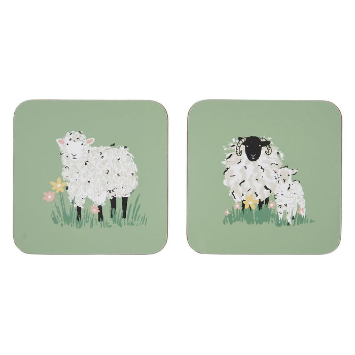 Uw Woolly Sheep Coaster Set Of 4