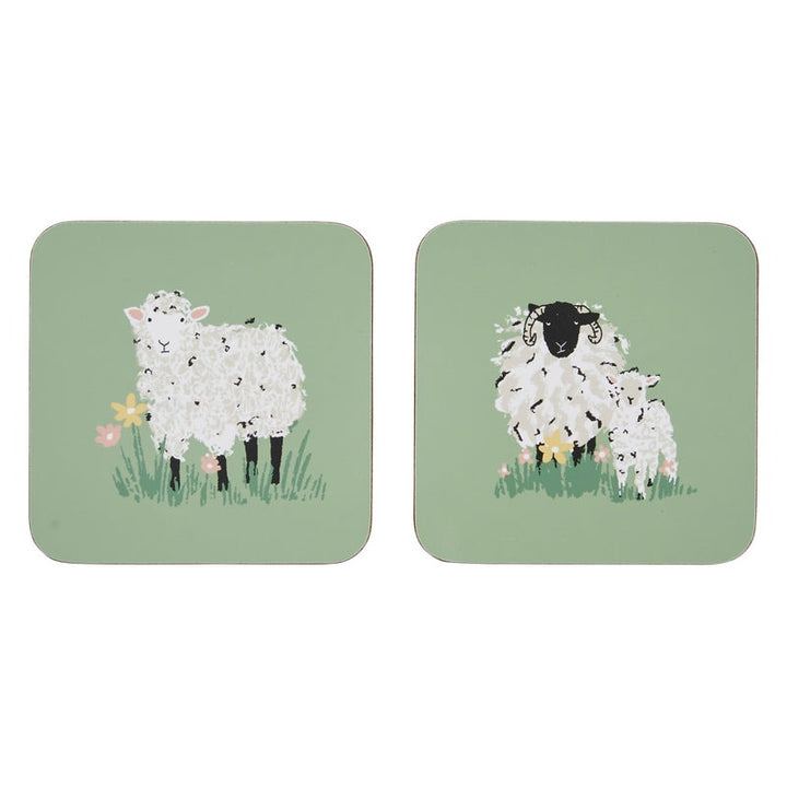 Uw Woolly Sheep Coaster Set Of 4
