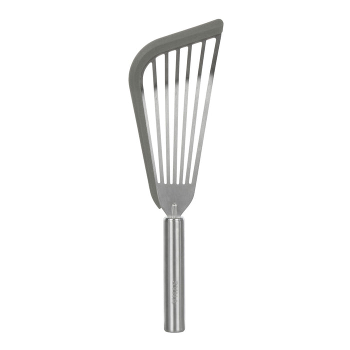 Svna Premium Stainless Steel Turner With Silicone Tip Grey 27X7.5X1.7Cm