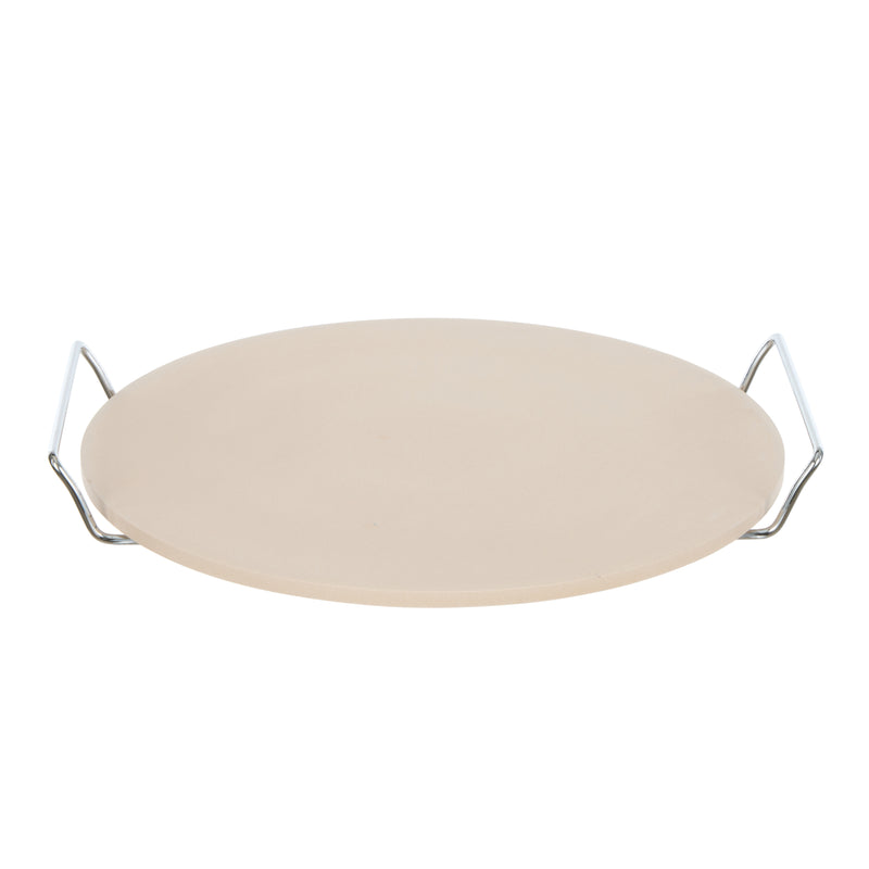 Masterpro 33Cm Pizza Stone With Reversable Rack 36X33X4Cm