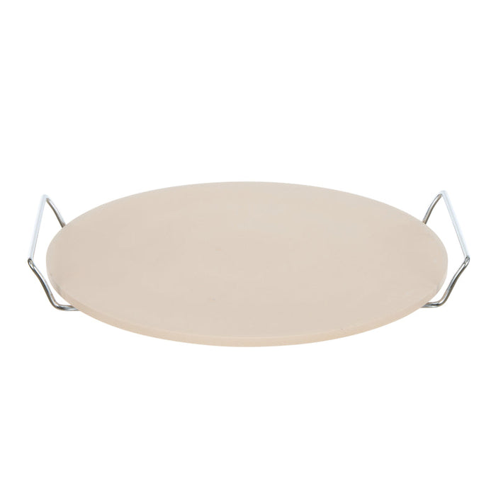 Masterpro 33Cm Pizza Stone With Reversable Rack 36X33X4Cm
