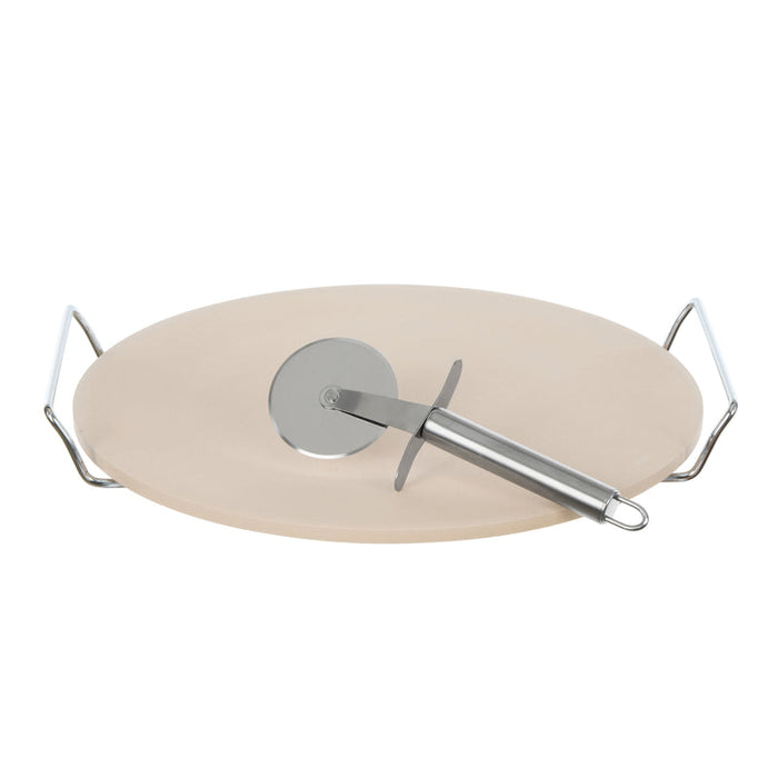 Masterpro 33Cm Pizza Stone and Serving Set 36X33X4Cm