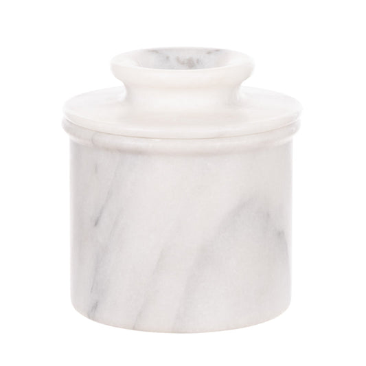 Davis & Waddell Nuvolo Marble French Butter Bell White Grey 15X10.5Cm