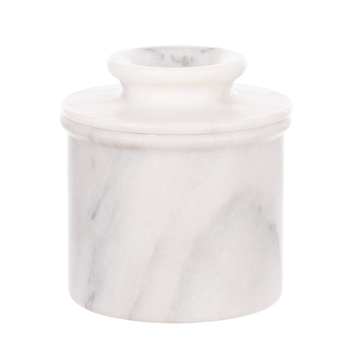 Davis & Waddell Nuvolo Marble French Butter Bell White Grey 15X10.5Cm