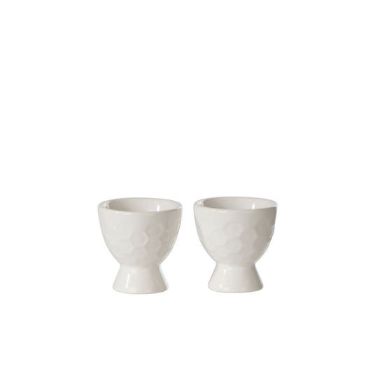 Dw Wildflower & Hive Egg Cup - Set Of 2 White