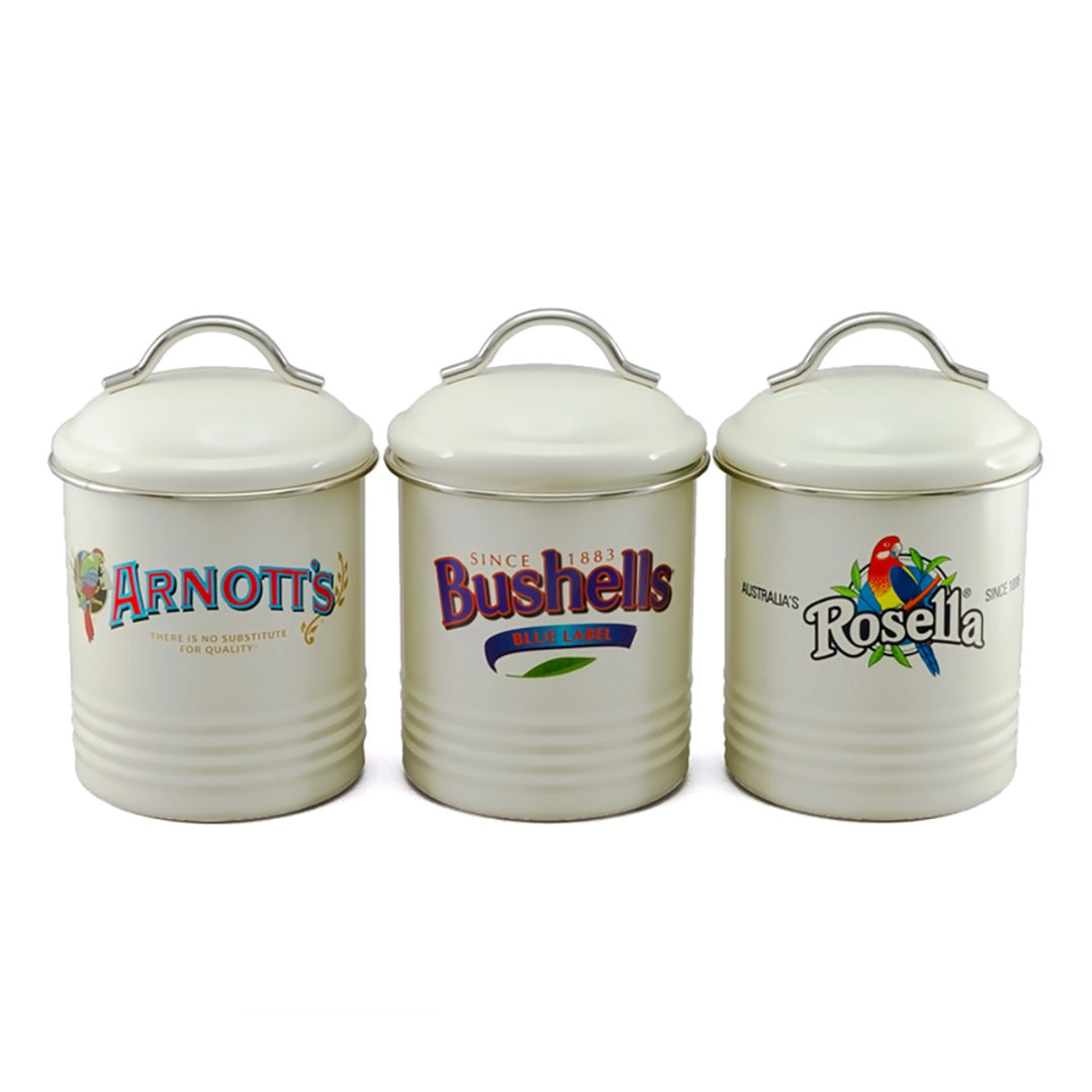 3 Piece Canister Set Arnotts Bushells