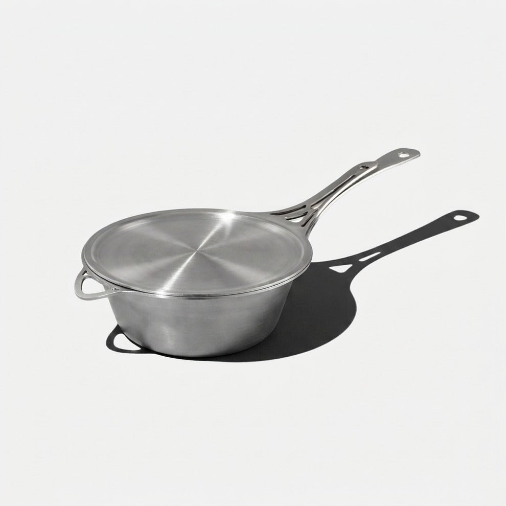Solidteknics Noni Satin Set 2.5L Saucepan Plus 23Cm Skillet Lid - Stainless Steel